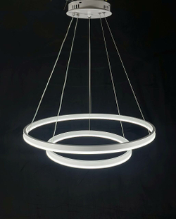 Люстра подвесная светодиодная Lanbos, 2 LED лампы, 63 Вт, до 20 кв м, белая