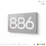 Номер на дверь 886, табличка на дверь для офиса, квартиры, кабинета, аудитории, склада, серая 120х70 мм, Айдентика Технолоджи