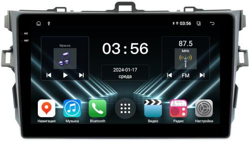 Магнитола для Toyota Corolla 150 2006-2013 (рамка тип 1) - FarCar S280 монитор 9.5" IPS на Android 13, CarPlay