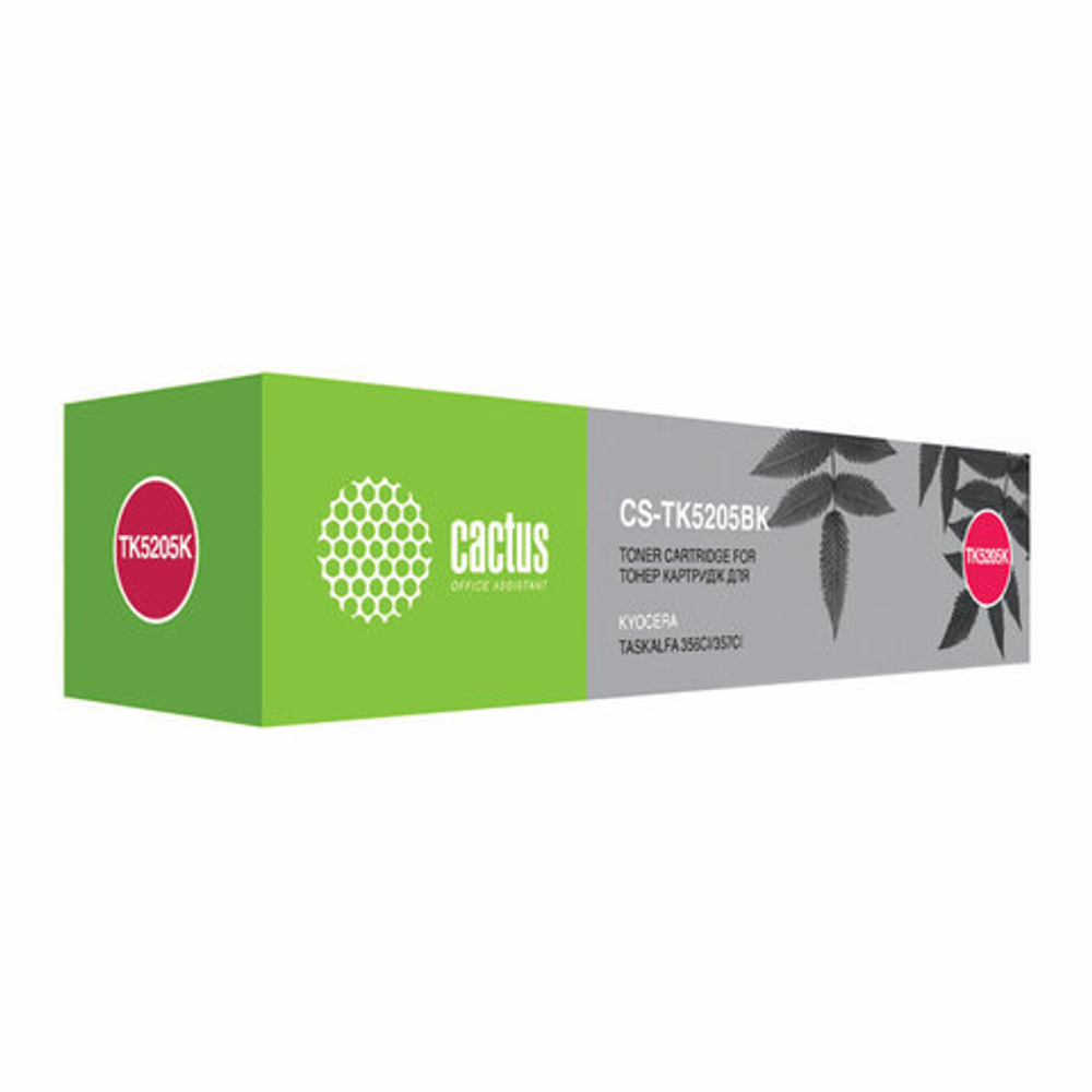 Тонер-картридж CACTUS (CS-TK5205BK) для Kyocera Ecosys 356ci, черный, ресурс 18000 страниц
