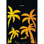 Блокнот А5, гребень, Апплика, мелованный картон, глиттер, 48 л., клетка, "Пальмы"