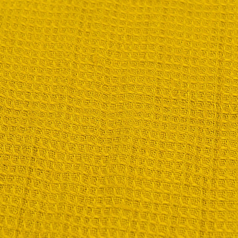 Набор из двух кухонных жаккардовых полотенец горчичного цвета из коллекции Essential