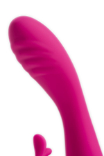 Ярко-розовый вибратор-кролик G-Hawker - 19,5 см. (Цвет: ярко-розовый)