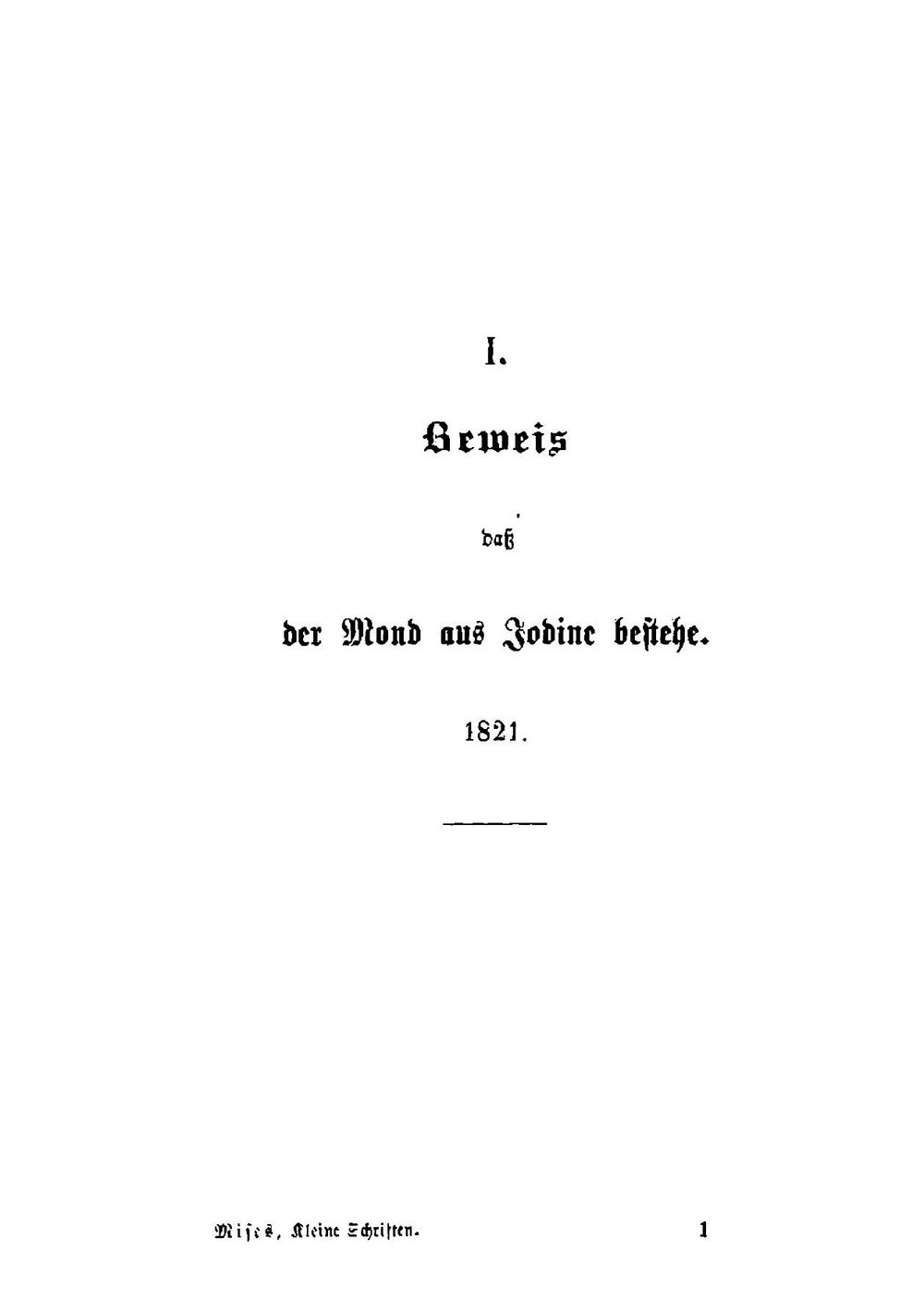 Kleine Schriften | Mises Dr.