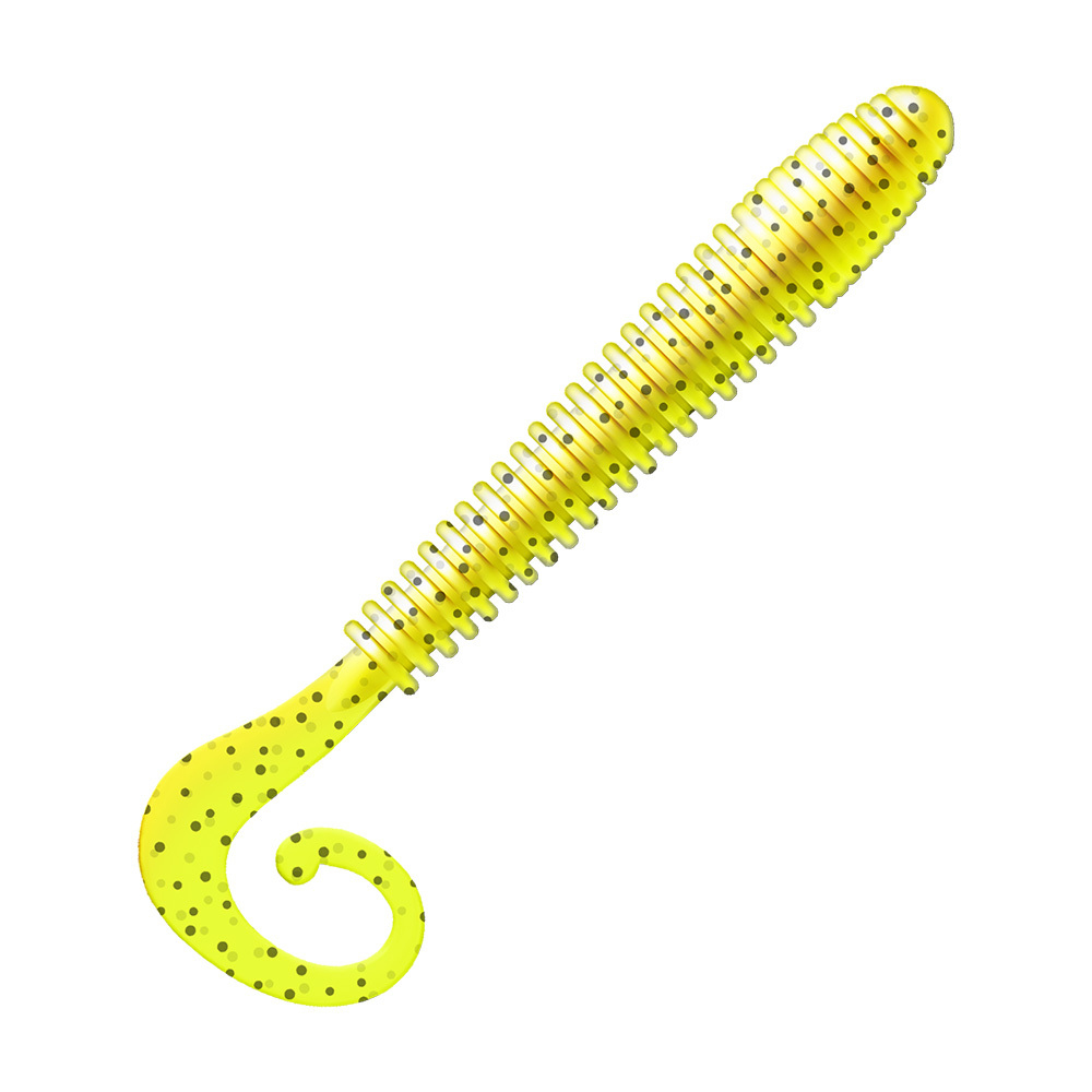 Приманка ZUB-MINOGA  90мм(3,5")-5шт, (цвет 310) желтый с блестками