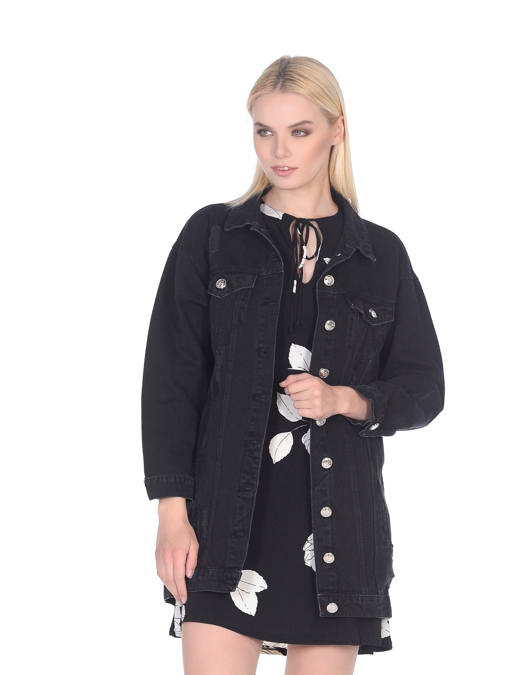 LIGVIANNI Джинсовая куртка Denim Jacket  The Husky in Snow