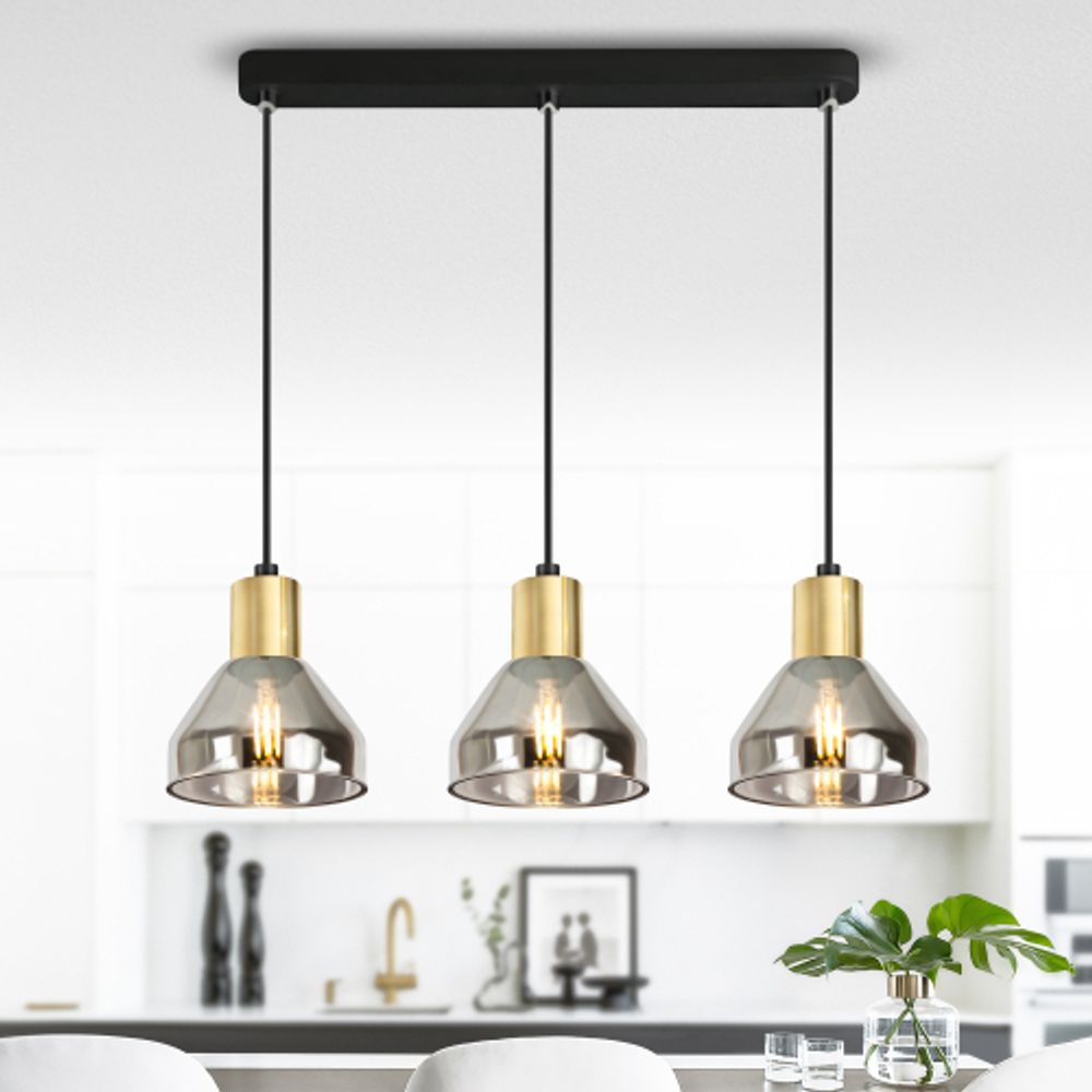 Светильник подвесной (подвес) Rivoli Kassandra 3118-303 3 х Е14 40 Вт модерн потолочный