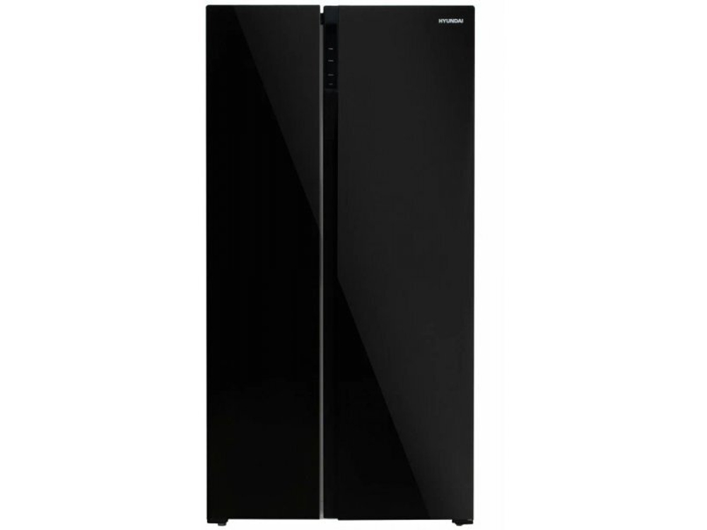 Холодильник двухкамерный Hyundai CS5003F Total No Frost, Side by Side черное стекло