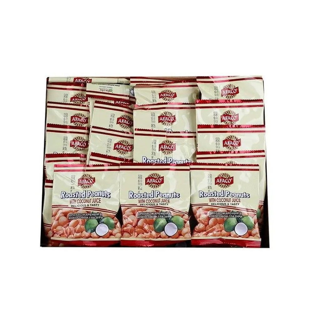 Арахис в кокосовой глазури (25 шт по 25г) AFACO, 625 г