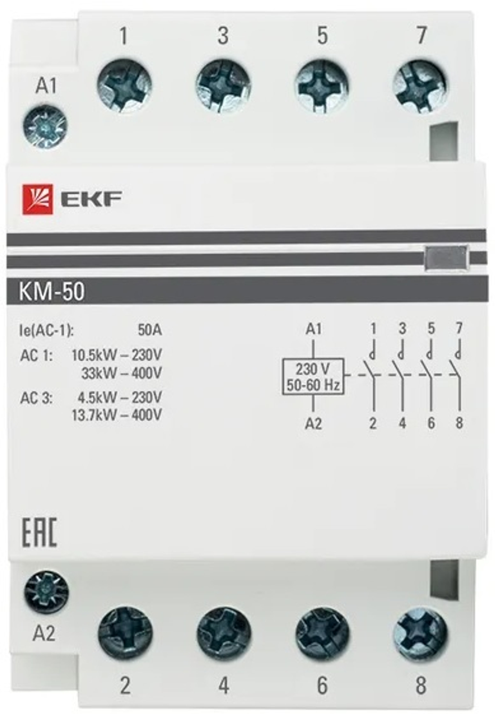 Контактор  EKF km-3-50-40