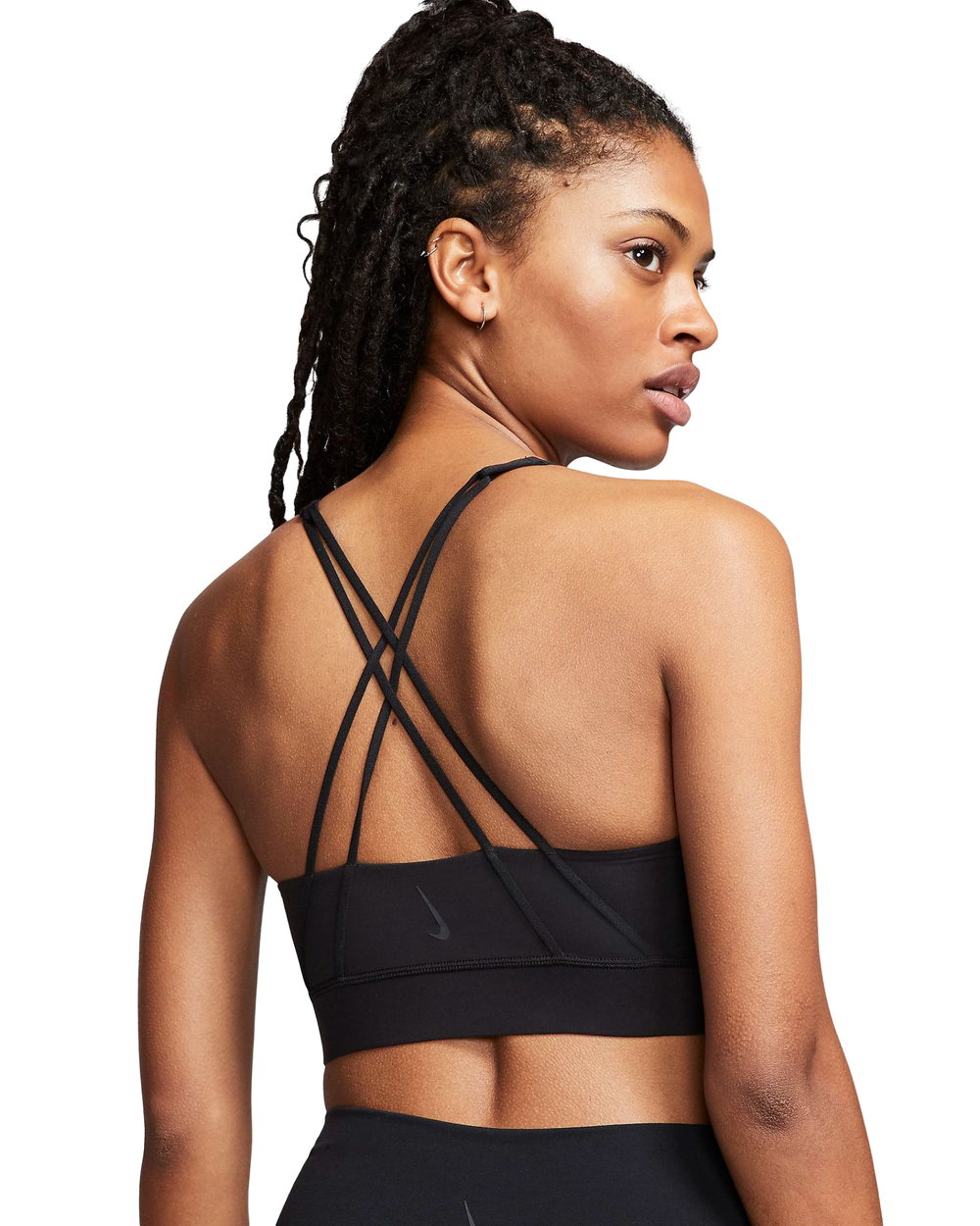 Теннисный бюстгальтер Nike Swoosh Luxe Bra W - black/dark smoke grey