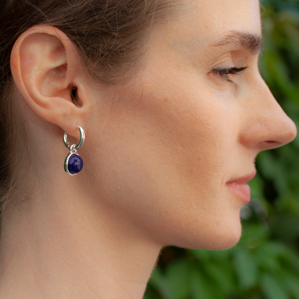 Серьги Fiore Luna NATURAL LAPIS LE1111 BL/S