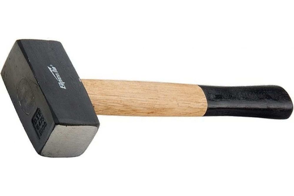 Кувалда, 1500 г, кованая головка, деревянная двухцветная рукоятка Sparta, 10907