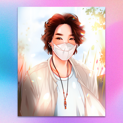 Арт принт / art.lior / BTS / Юнги #9