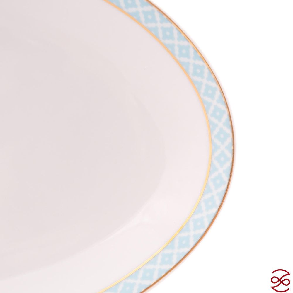 Блюдо овальное Falkenporzellan Corvara AERO BLUE-GOLD 24 см