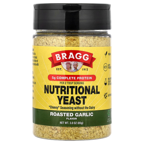 Bragg, Пищевые дрожжи, обжаренный чеснок, 85 г (3 унции)