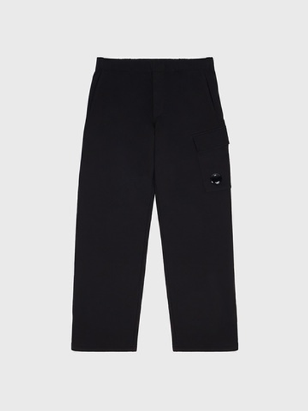 Брюки C.P. Company Diagonal Raised Fleece Cargo Lens Black
