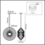 8383/1 ECO LN черный/бежевый, металл/бамбук Подвес E27 40W 220V CHAKRA