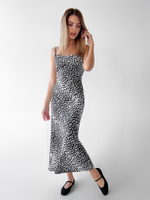 Платье-комбинация Dream Moda на лямках леопардовый принт