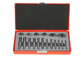 Набор метчиков и плашек "Мастер" 28120-H18, инструментальная сталь, 18 штук, в кейсе