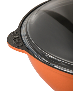 Казан с крышкой 6л LAVA оранжевый