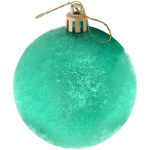 Новогодние шары 7см (набор 3шт) «Мягкий блеск», зеленый