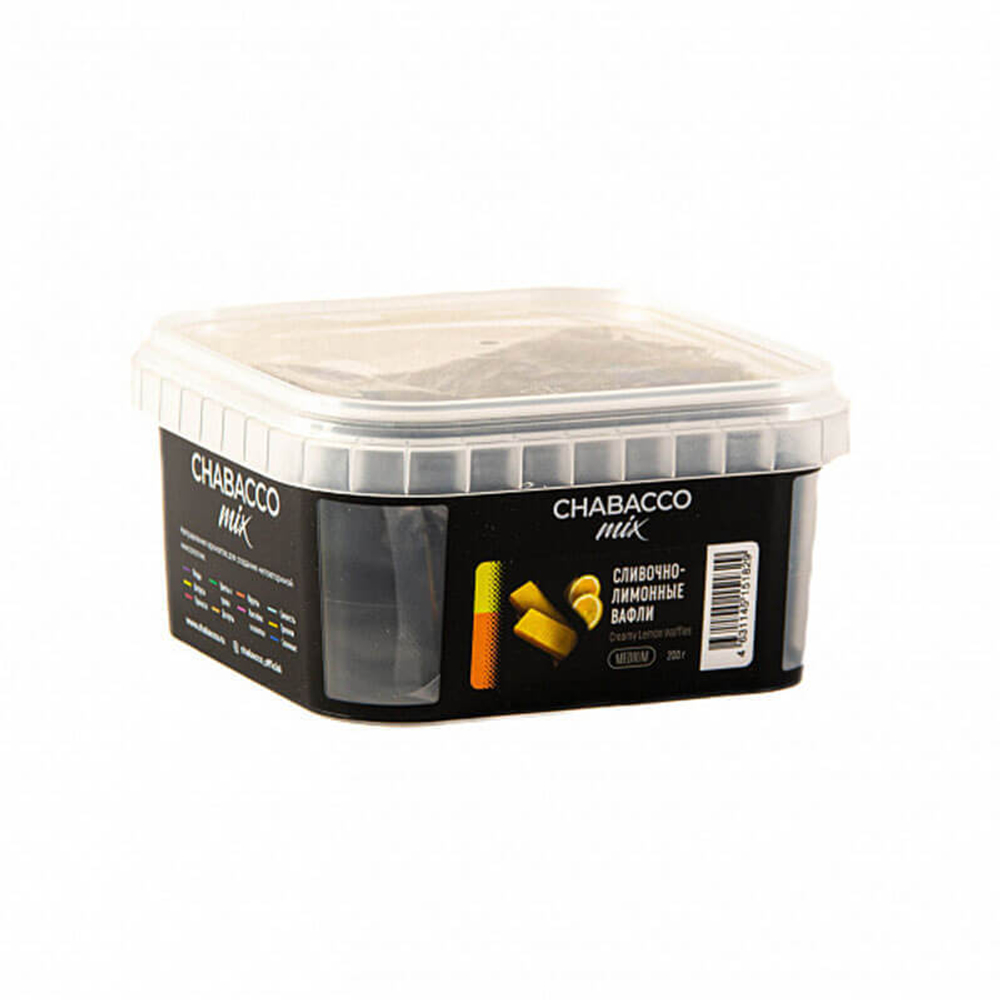 Бестабачная смесь для кальяна Chabacco Mix - Creamy Lemon Waffles (Сливочно-лимонные вафли) 200 гр.