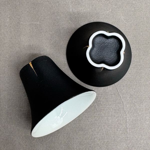 Чашка черная высокая, фарфор, 40мл