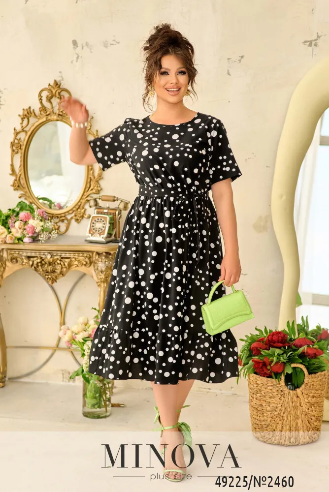 Платье 2460-черный Minova