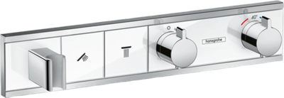 Термостат, скрытого монтажа, Hansgrohe 15355400 RainSelect  для 2 потребителей, белый/хром