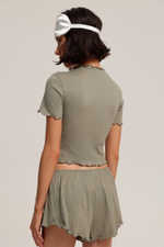 Шорты из жатого хлопка