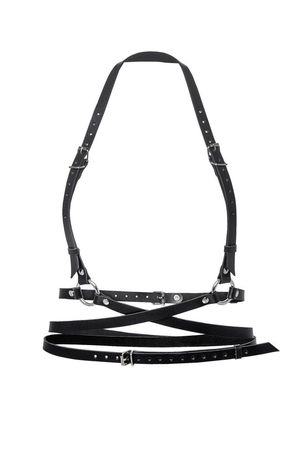 Черная кожаная портупея «Осанка»