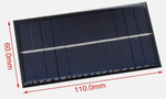 Солнечная панель 6 В 1 Вт. Размер 110*60 мм