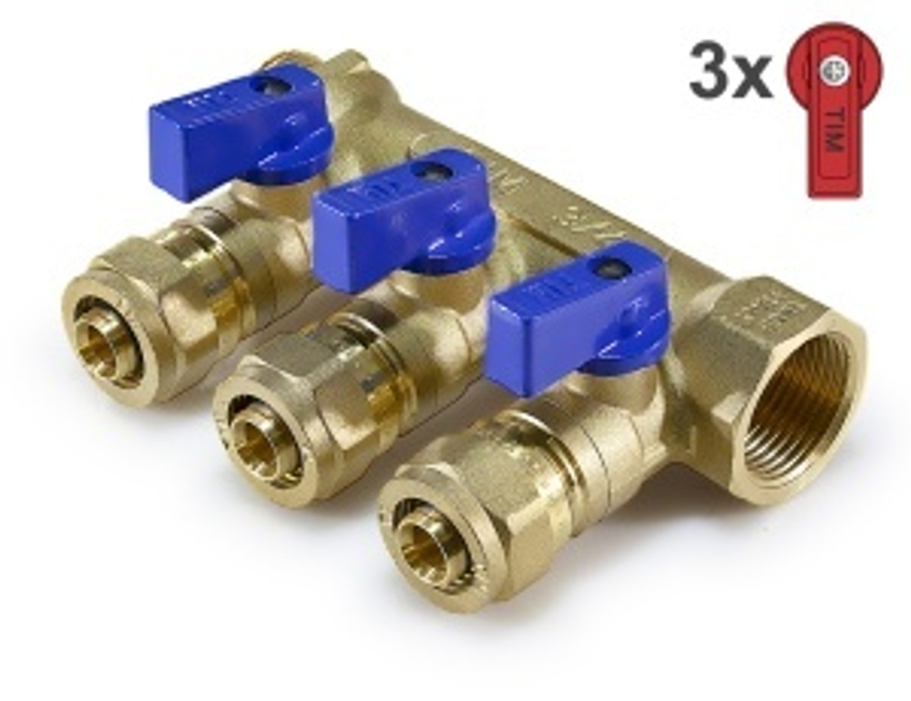 Кол. с кранами (TIM) 1"-20   3вых сн 1/6