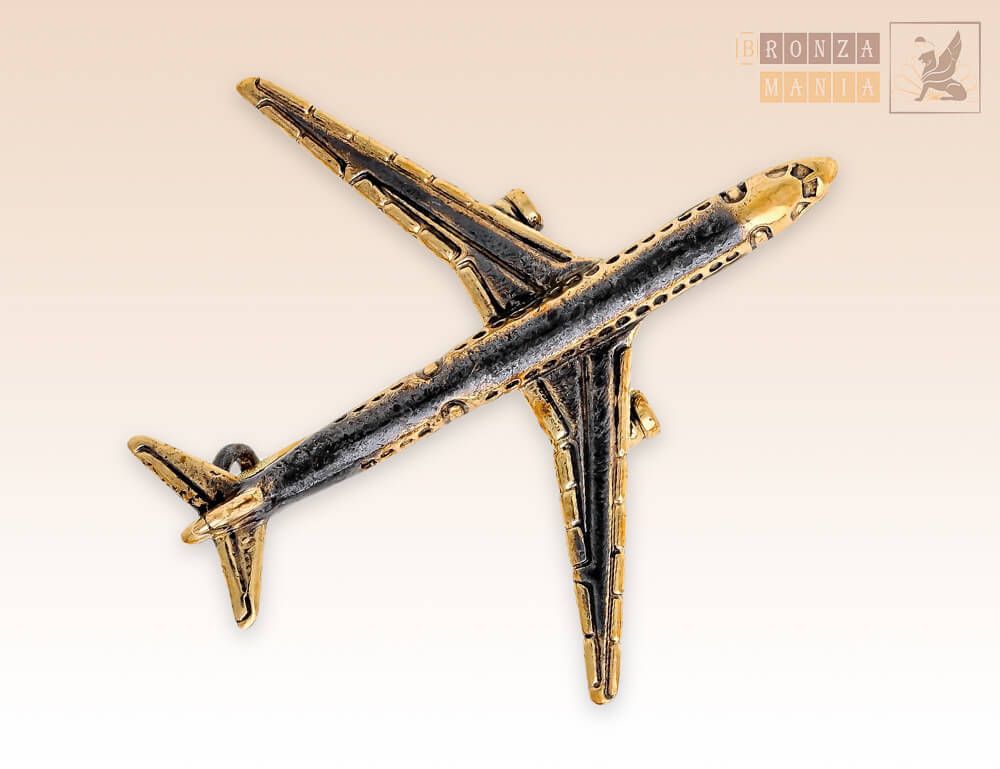 брошь Самолет ТУ-154