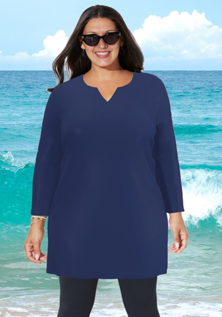 Купальный топ 17255 темно-синий