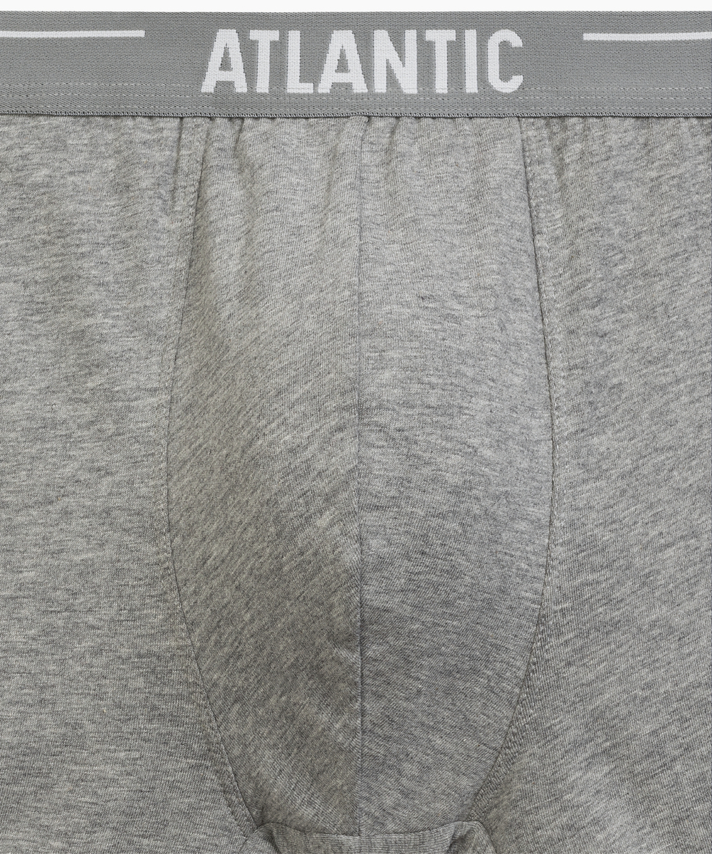 Мужские трусы шорты Atlantic, набор из 5 шт., хлопок, морская волна + бирюзово-зелёные + чёрные + серые меланж + тёмно-голубые, 5SMH-004