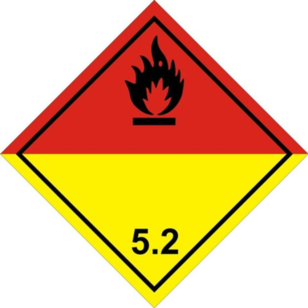 Знак-наклейка "Органические пероксиды, класс 5.2"