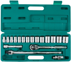 S05H4219S Набор головок торцевых дюймовых 1/2"DR, SAE 3/8"--1-1/4", 19 предметов