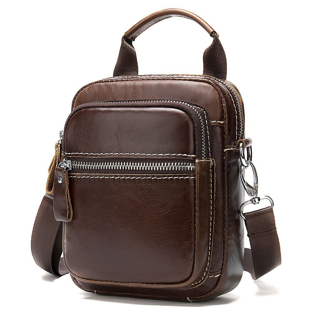 кожаная сумка на плечо