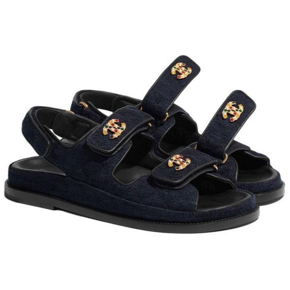 Chanel Beach Sandal 'Navy Blue'