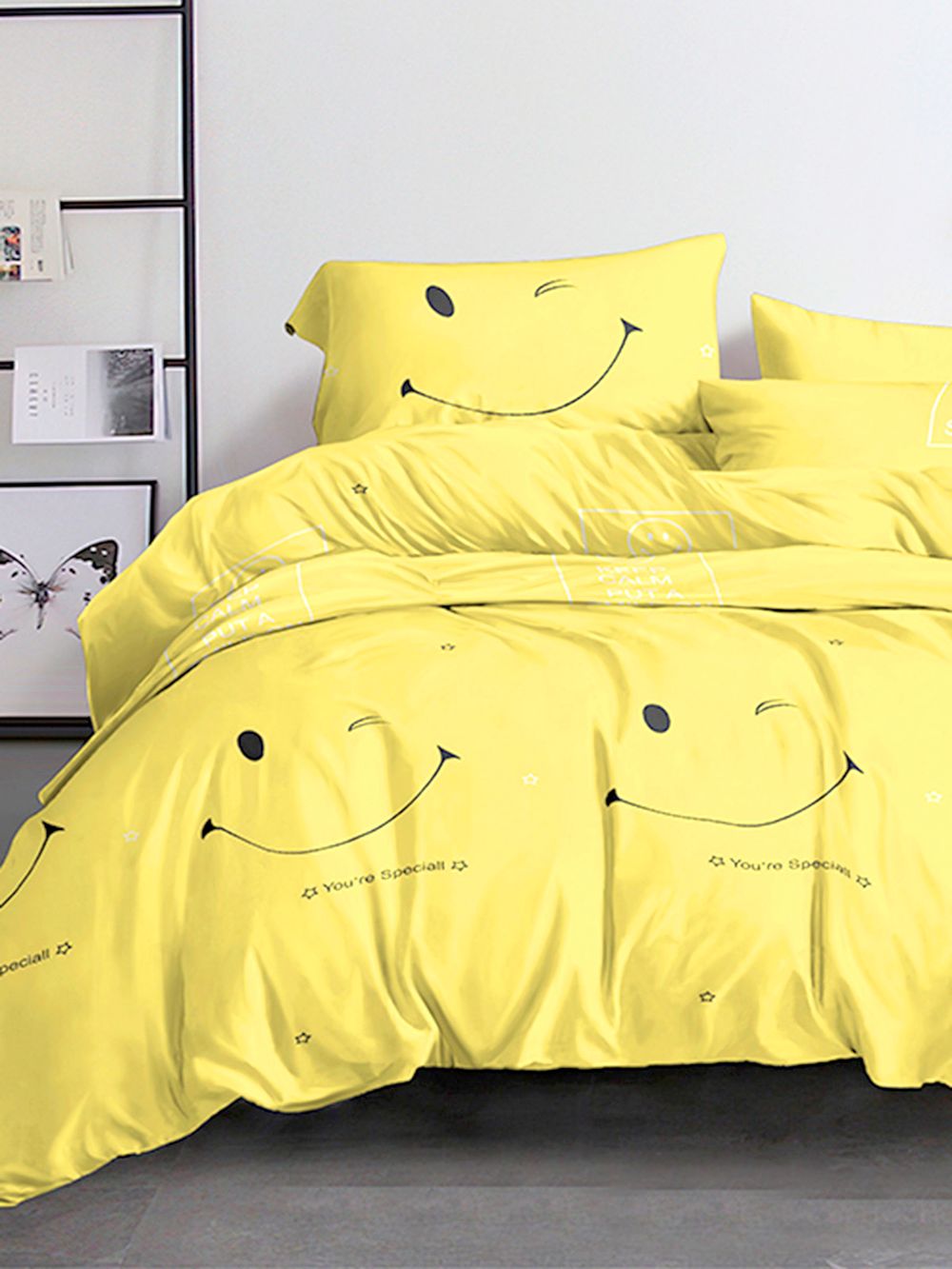 Наволочка комплект 2шт Полисатин Мечта "Smile" 50x70 см на молнии