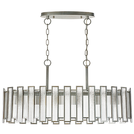 712164 Люстра AGAVE 6х40W E27 СЕРЕБРО С ПАТИНОЙ/ПРОЗРАЧНЫЙ