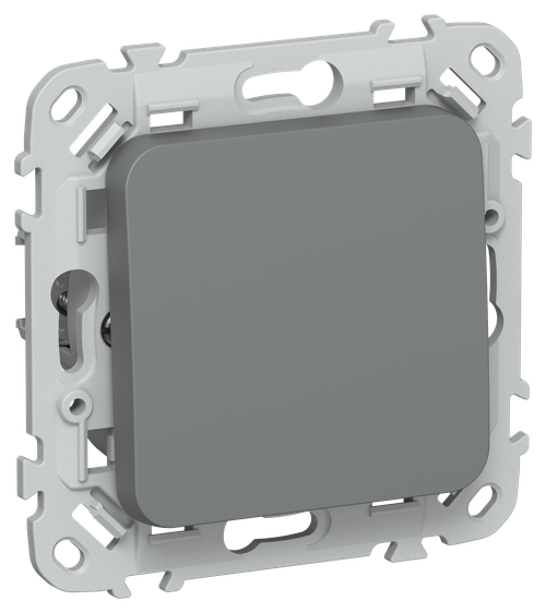 FLITE Выключатель 1-клавишный 10А ВС11-1-0-ФлМА мокрый асфальт IEK