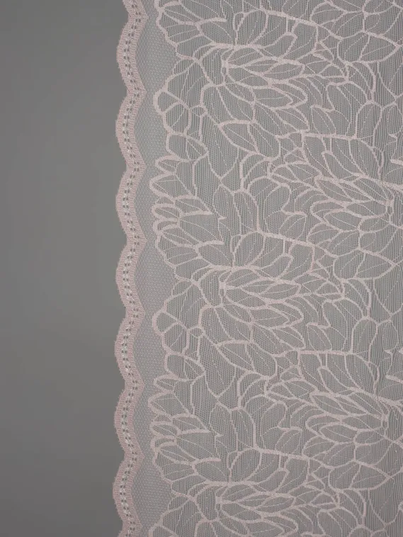 03-295 Кружево эластичное 22 см, серебристый пион 168