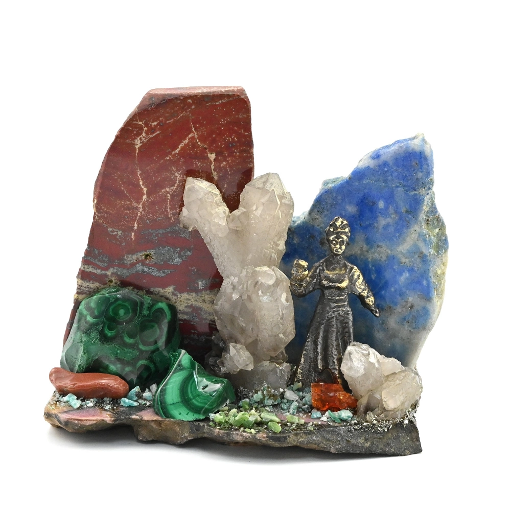 Композиция из самоцветов "Серебряное копытце" 68*42*59мм