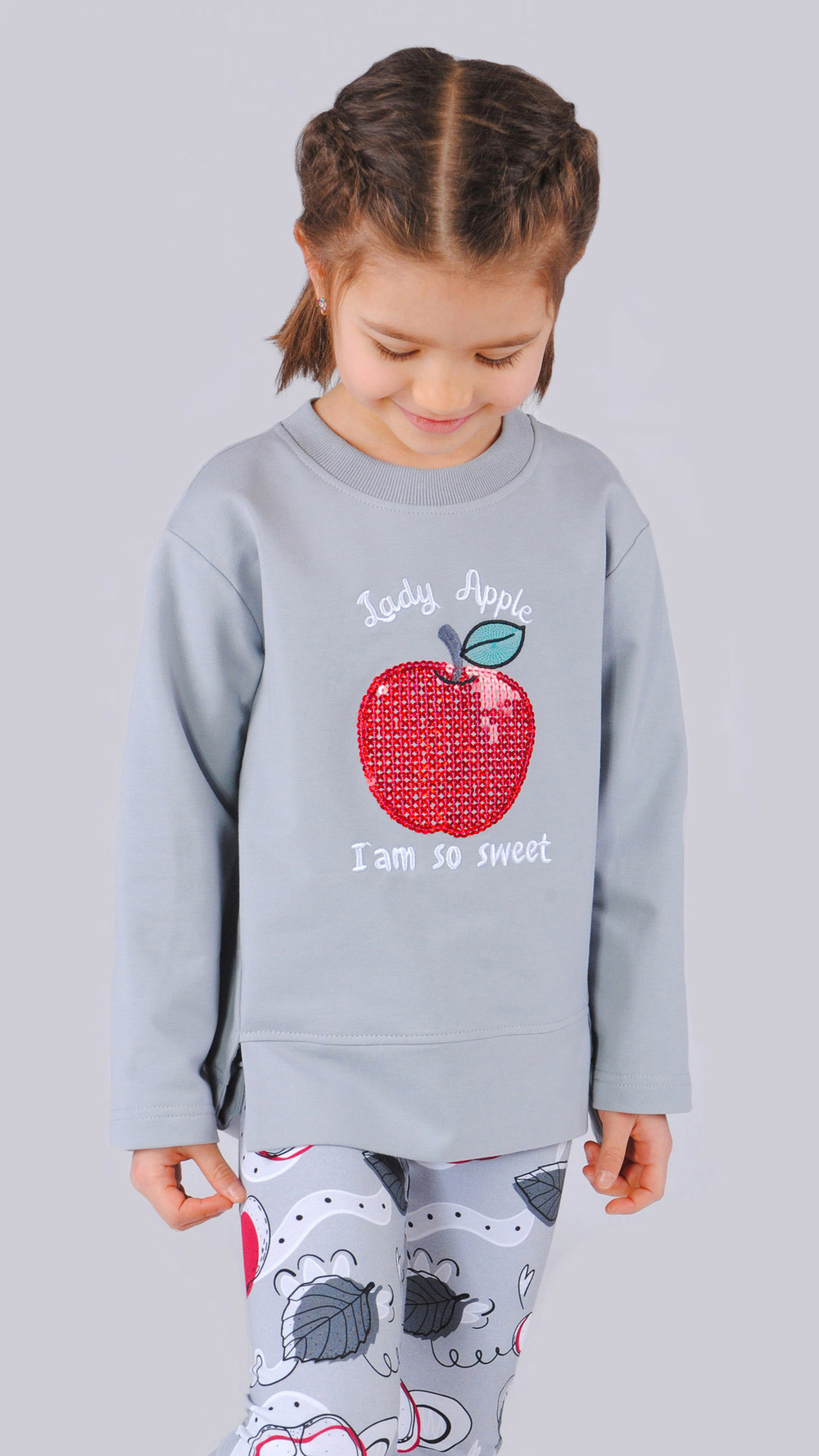 Свитшот трикотажный для девочки 4-8 лет Fleur de Vie