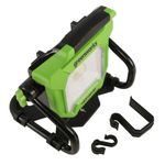 LED-прожектор Greenworks G40WLH с гибридным питанием, 40V / 220V, 1000/2000 лм, крюк для подвеса, крепление на стену, кабель 30 см, без АКБ и ЗУ (3503907)