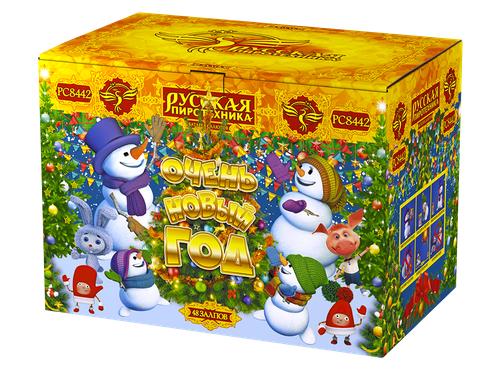 Очень Новый год 1,25" х 48 залпов,  1/2, шт