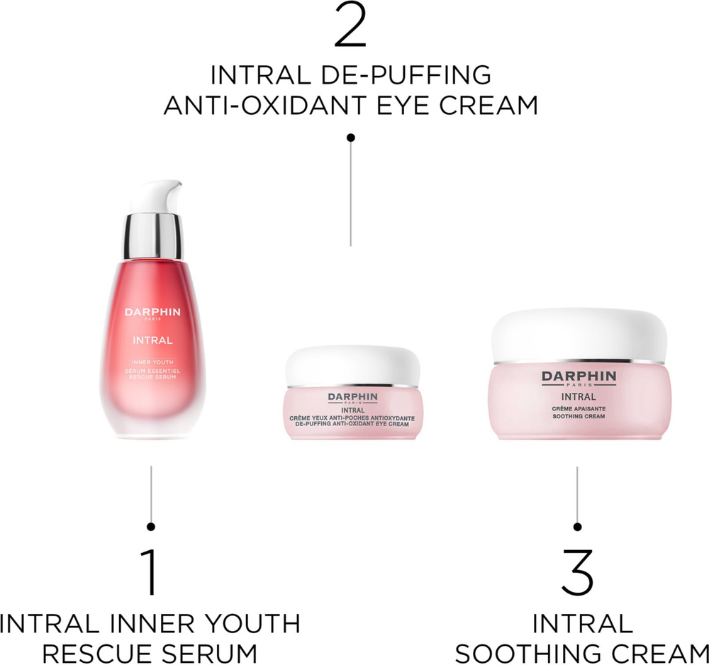 Darphin Intral De-Puff Anti-Oxidant Eye Cream - уход, устраняющий отечность и темные круги под глазами /   15  ml  / GTIN 882381098582